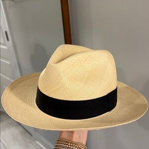 J. Crew Panama Hat with Black Accent